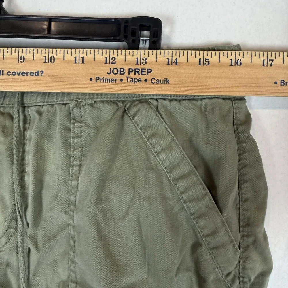 Supplies Pants Mens Large Green Canvas‎ Jogger Elastic Waist Cuffed Casual